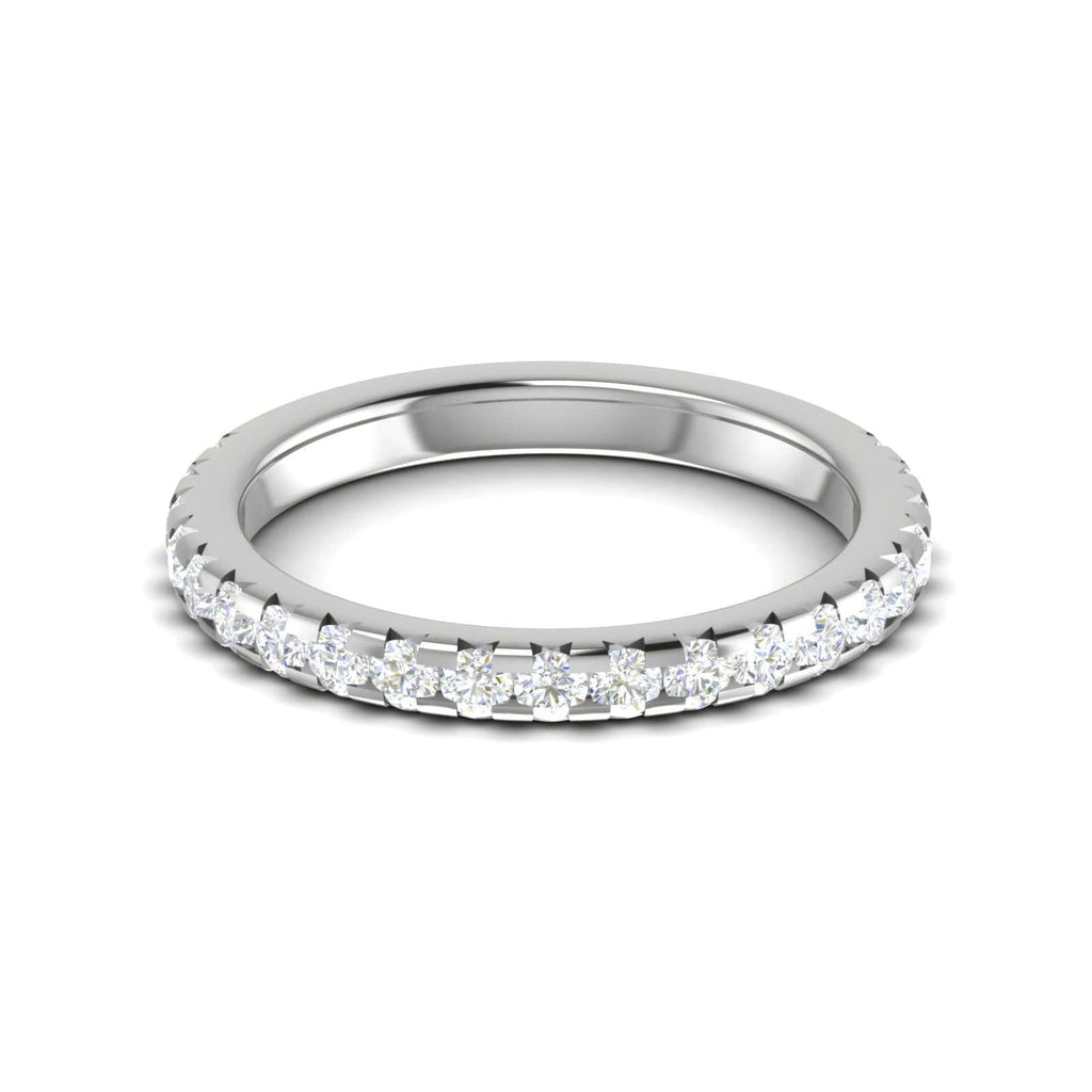 Jewelove™ Rings Women's Band only / SI IJ Half Eternity Platinum Diamond Ring for Women JL PT WB RD 122