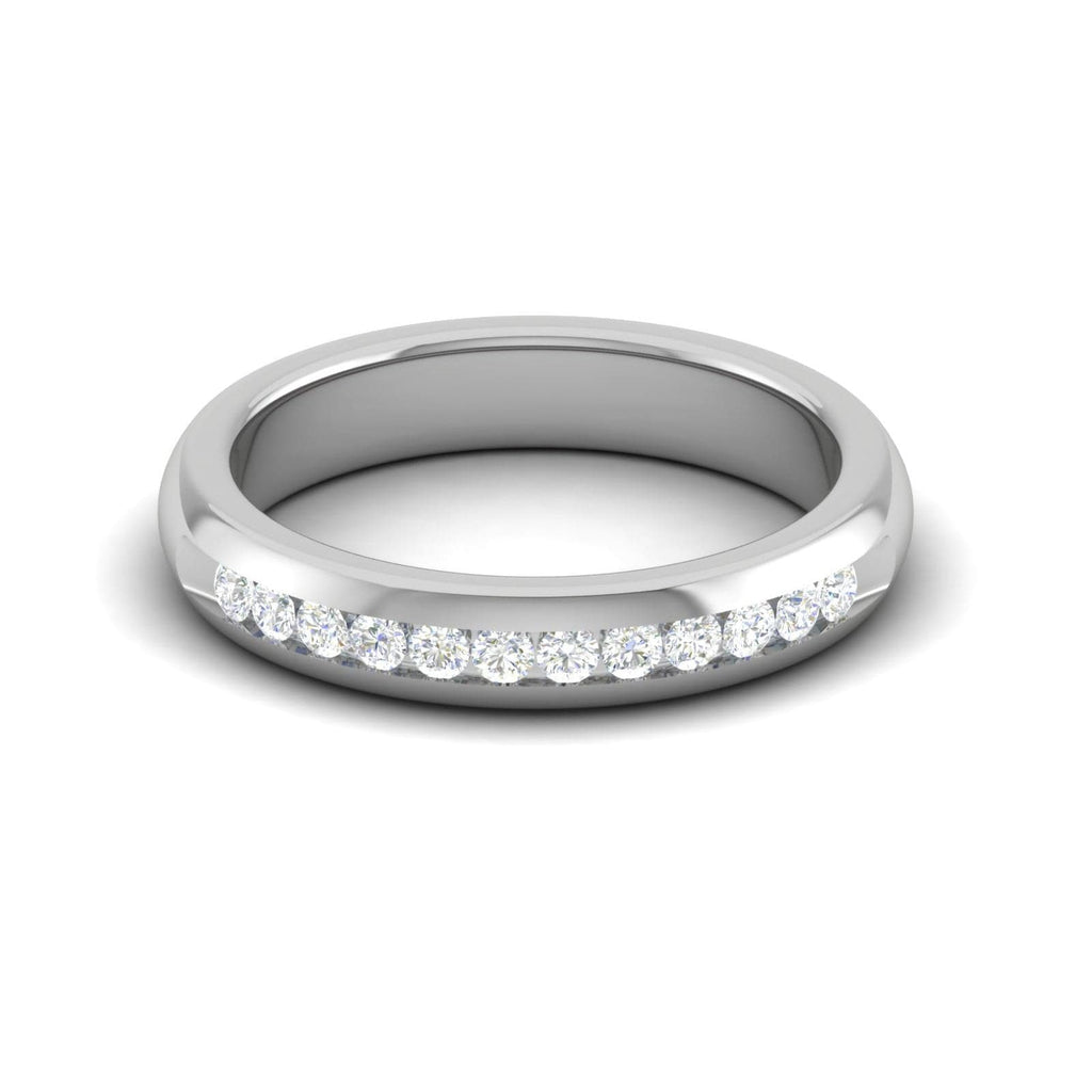 Jewelove™ Rings Women's Band only / SI IJ Half Eternity Platinum Diamond Ring for Women JL PT WB RD 156