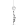 Side View of Platinum Infinity Heart Pendant with Diamonds JL PT P 8219