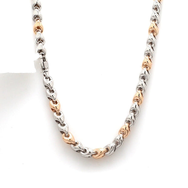 Jewelove™ Chains Heavy Platinum & Rose Gold Chain for Men JL PT CH 1104