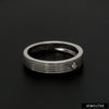 Jewelove™ Rings Matte Finish Platinum Love Bands with Parallel Lines JL PT 421