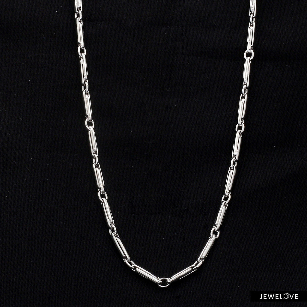 Jewelove™ Chains Plain Platinum Chain for Men JL PT CH 866