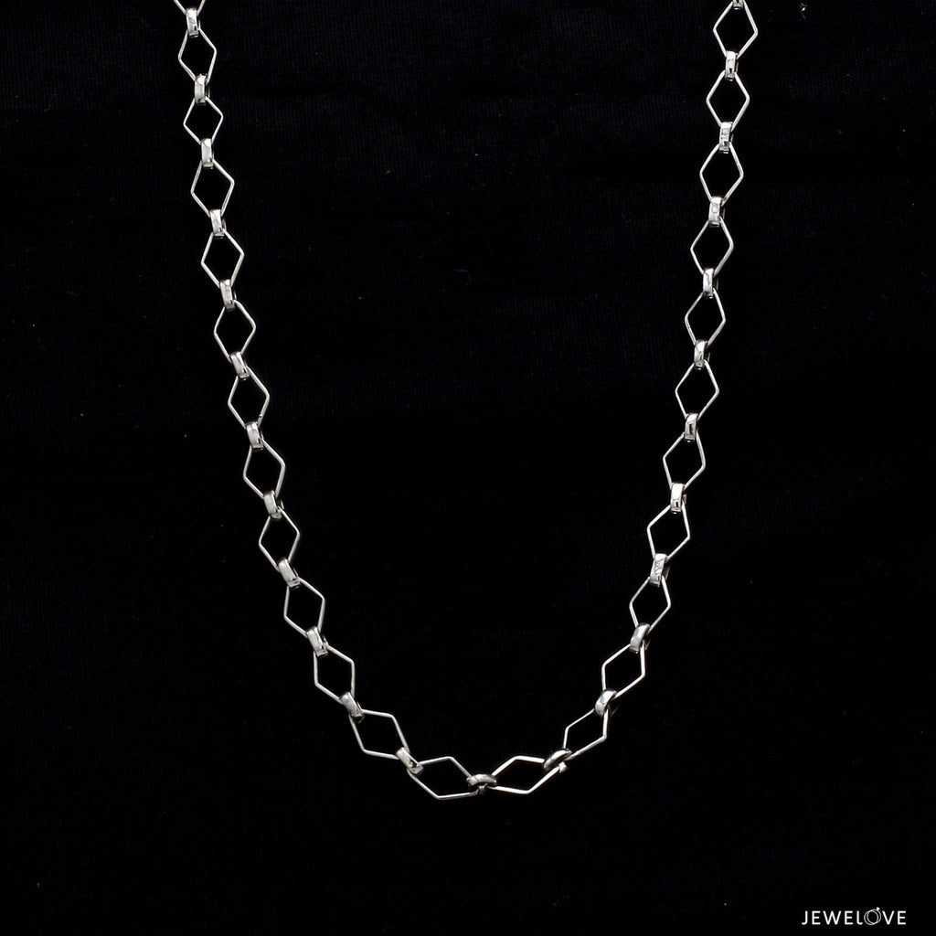 Jewelove™ Chains Platinum Chain with Square Shape Links JL PT CH 835