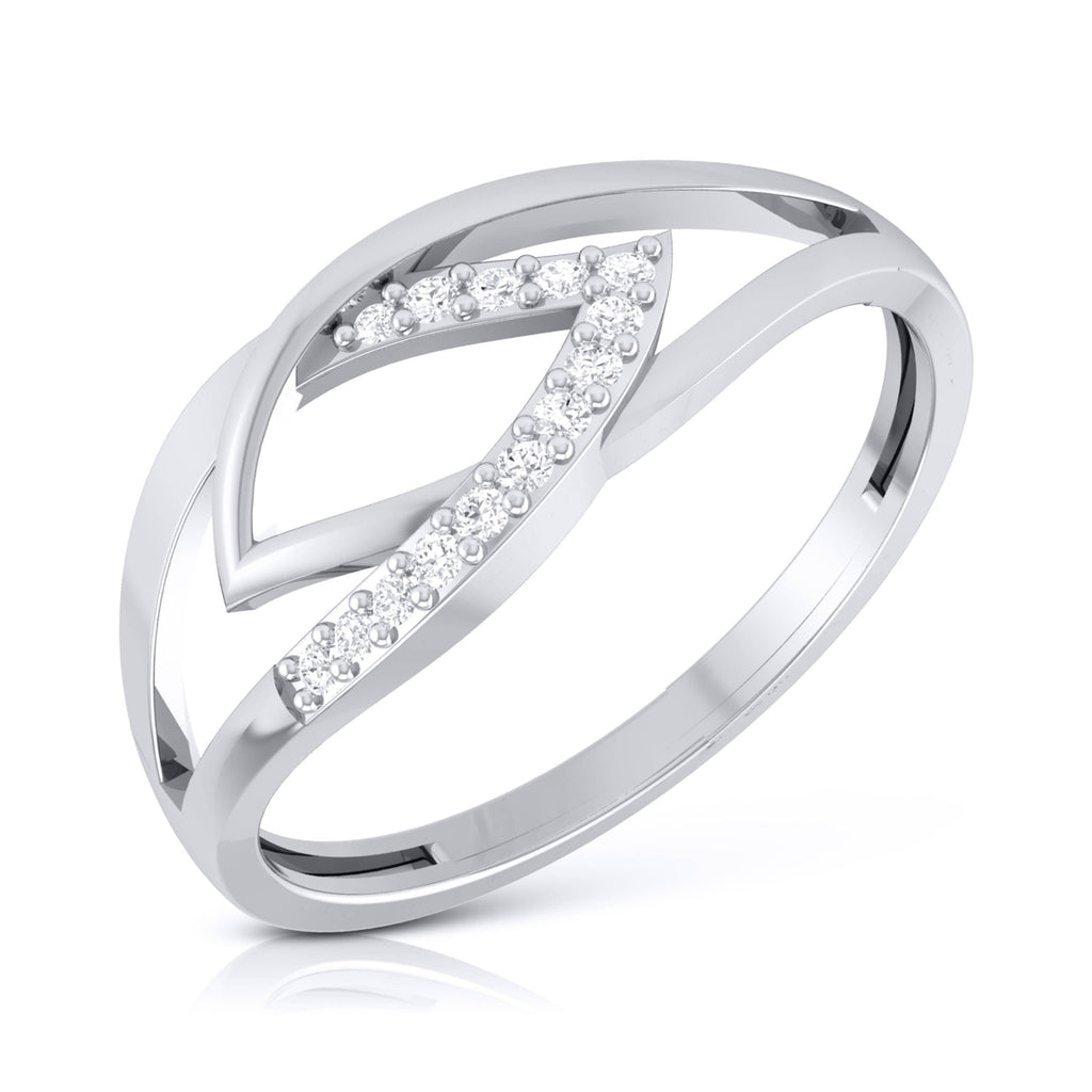 Jewelove™ Rings SI IJ / Women's Band only Platinum Diamond Ring for Women JL PT LR 75