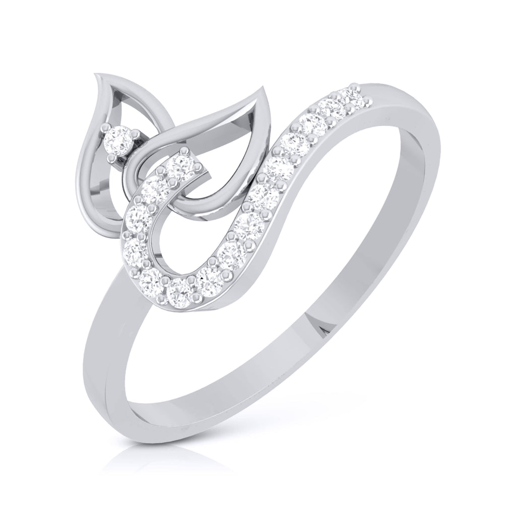 Jewelove™ Rings SI IJ / Women's Band only Platinum Diamond Ring for Women JL PT LR 79