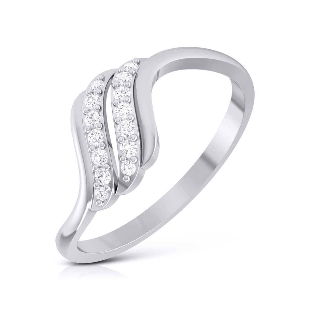 Jewelove™ Rings SI IJ / Women's Band only Platinum Diamond Ring for Women JL PT LR 81
