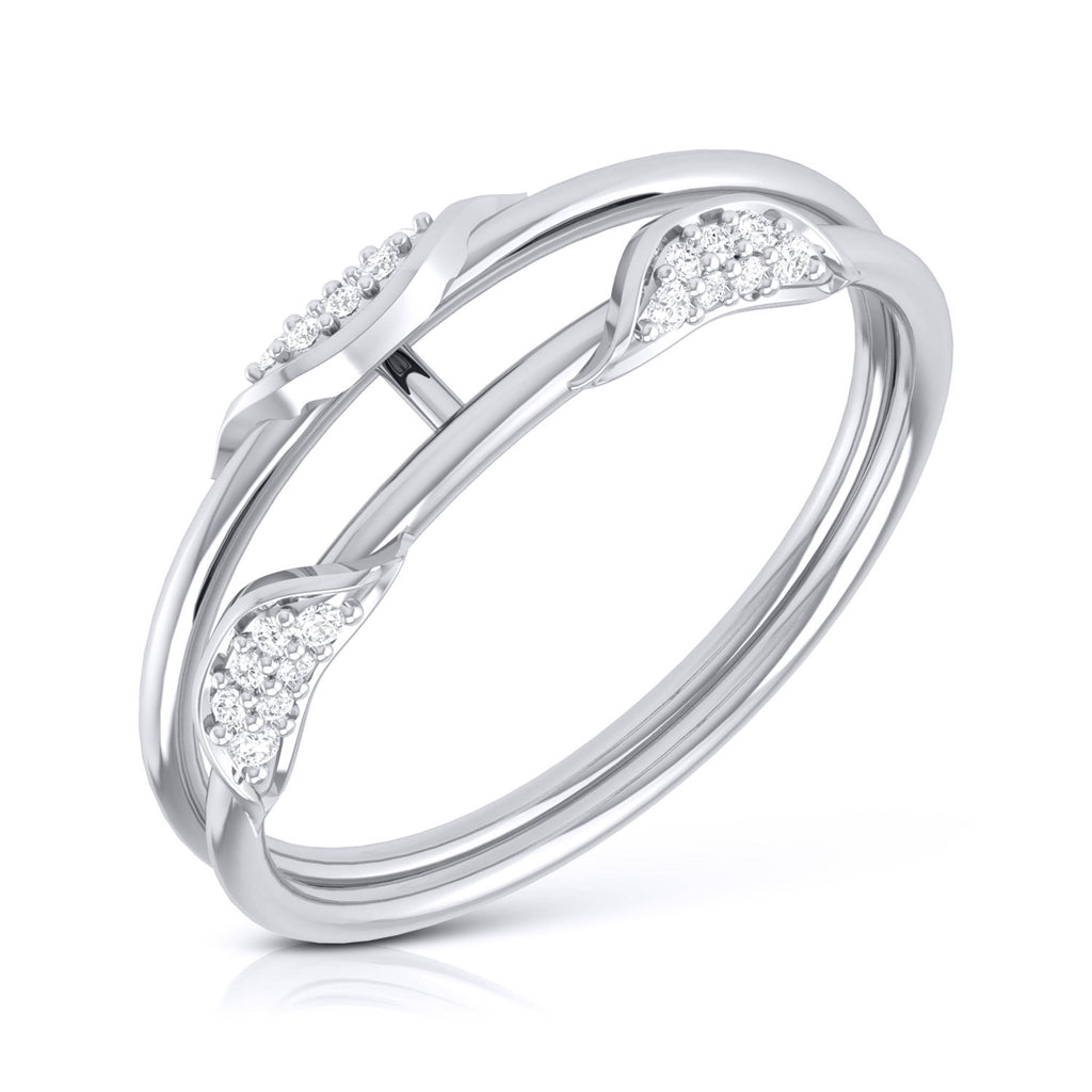 Jewelove™ Rings SI IJ / Women's Band only Platinum Diamond Ring for Women JL PT LR 96