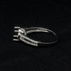 Jewelove™ Rings Women's Band only / SI IJ Platinum Diamond Split Shank Mounting Ring JL PT 1217-M
