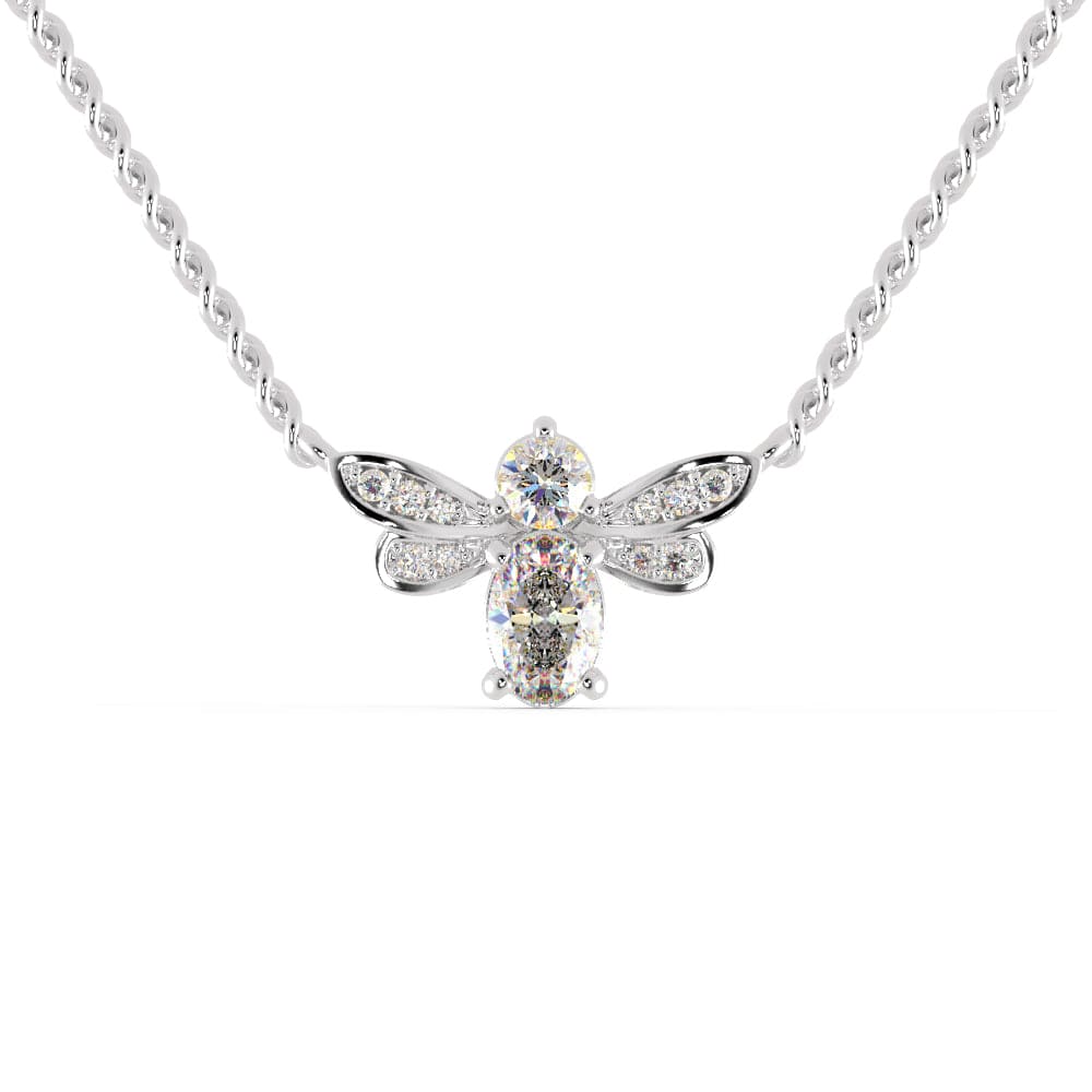 Jewelove™ Pendants SI IJ Platinum Diamonds Butterfly Pendant for Women JL PT P 1227