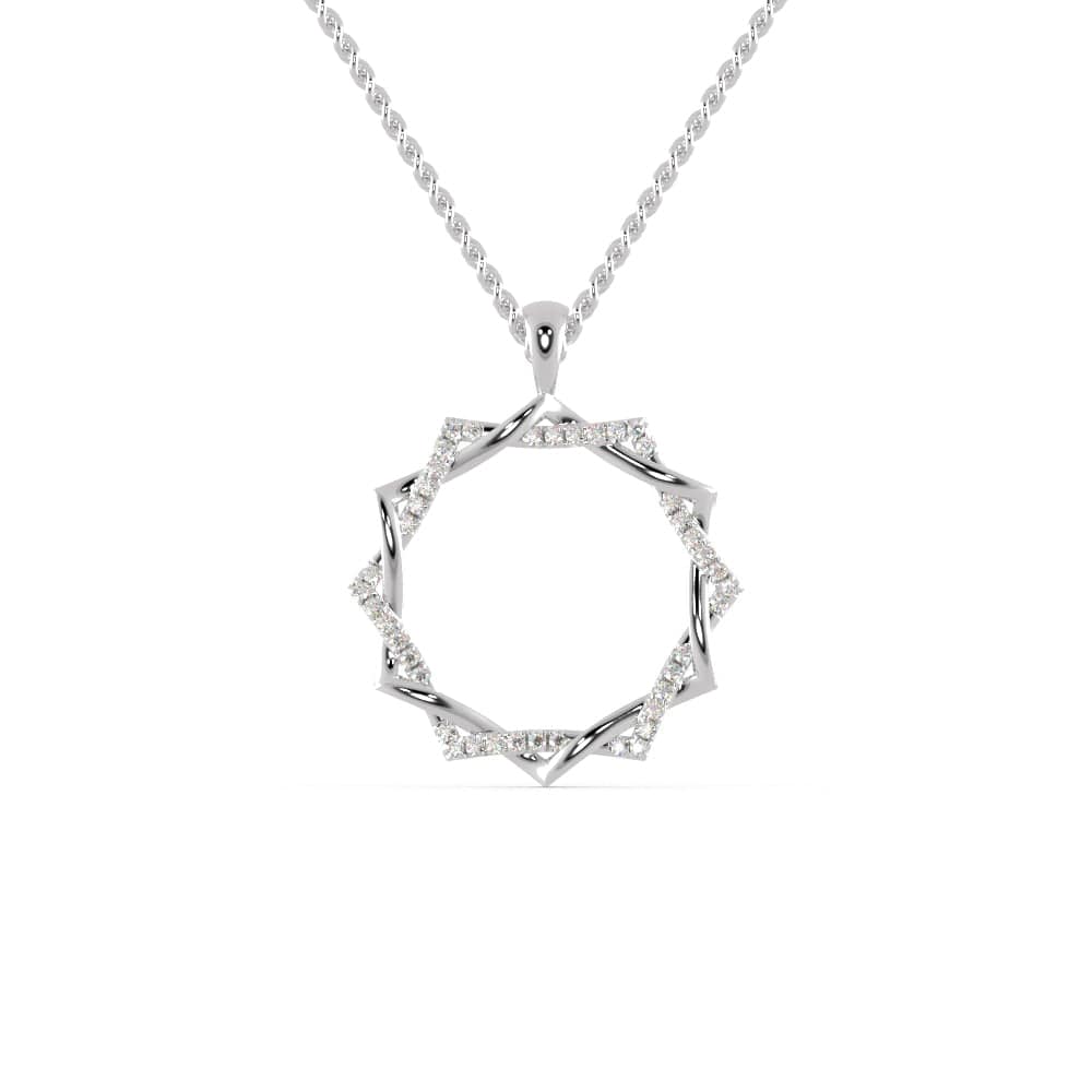 Jewelove™ Pendants SI IJ Platinum Diamonds Circle Pendant for Women JL PT P 1292