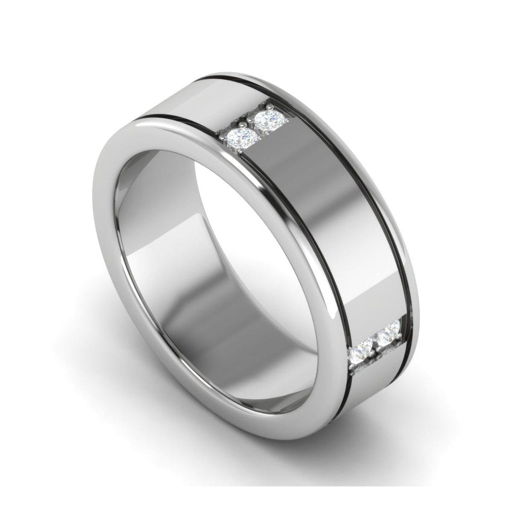 Jewelove™ Rings Men's Band only Platinum Diamonds Couple Unisex Ring JL PT MB RD 111