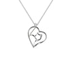 Jewelove™ Pendants Platinum Diamonds Heart Cat Pendant for Women JL PT P 1275