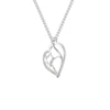 Jewelove™ Pendants Platinum Diamonds Heart Cat Pendant for Women JL PT P 1275