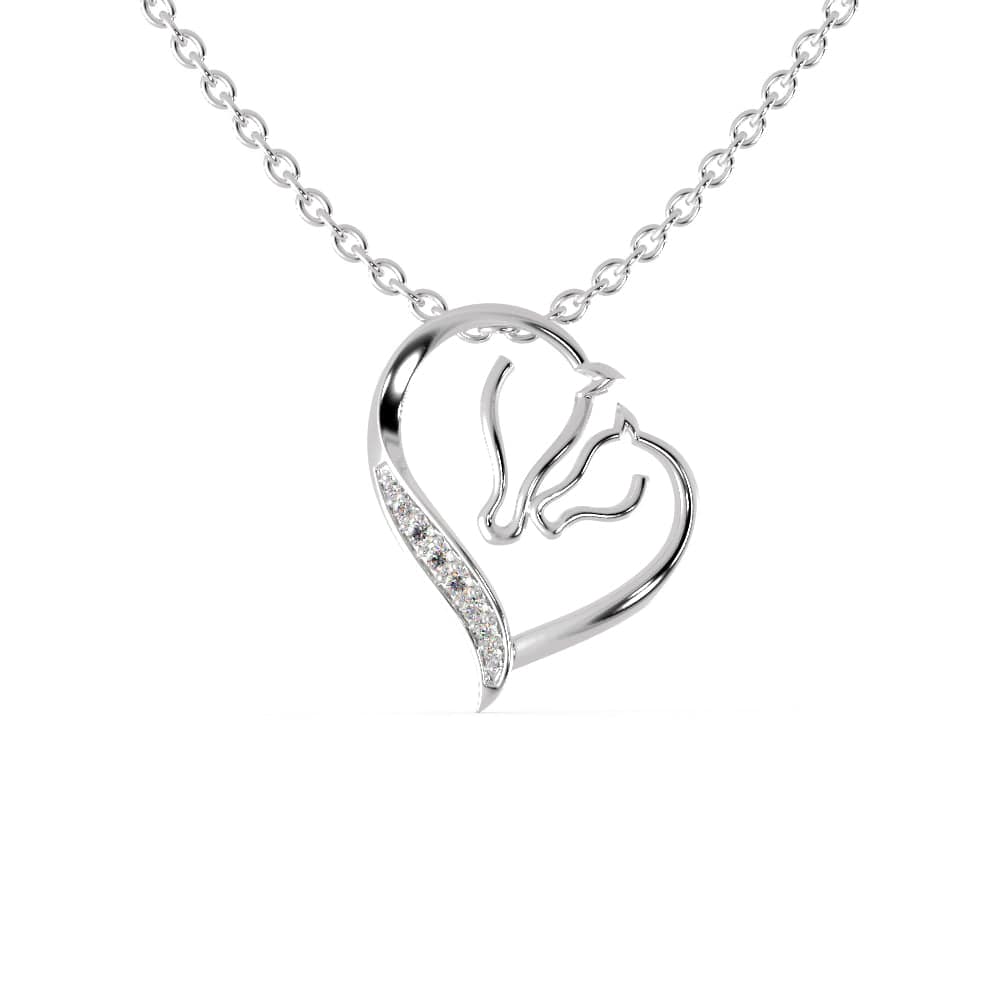 Jewelove™ Pendants SI IJ Platinum Diamonds Heart Pendant for Women JL PT P 1272