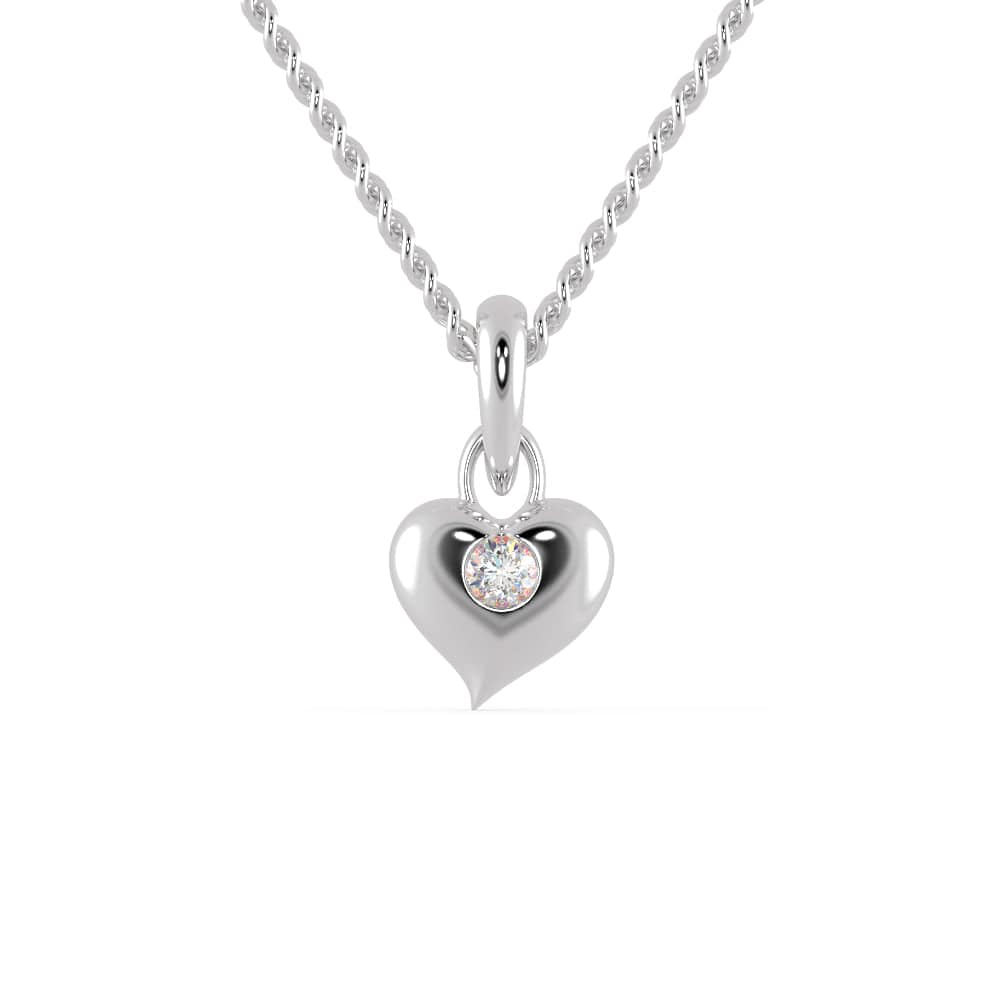 Jewelove™ Pendants SI IJ Platinum Diamonds Heart Pendant for Women JL PT P 1300