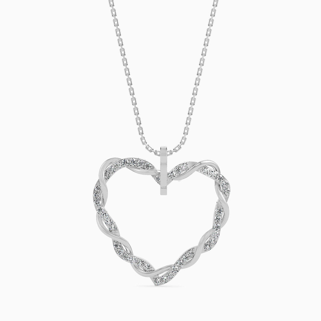 Jewelove™ Pendants SI IJ Platinum Diamonds Heart Pendant for Women JL PT P 18006