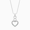 Jewelove™ Pendants SI IJ Platinum Diamonds Triple Heart Pendant for Women JL PT P 18013