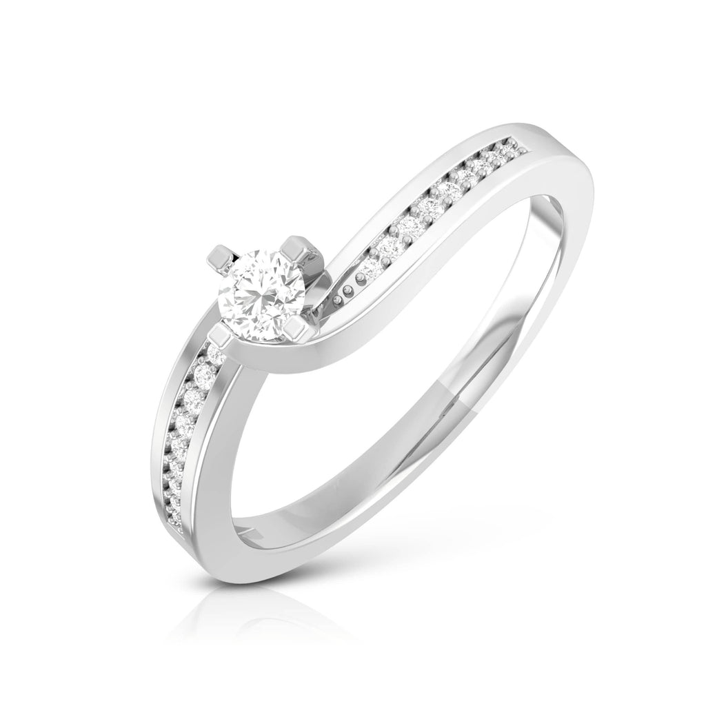 Jewelove™ Rings Platinum Dimoand Engagement Ring for Women JL PT R-70