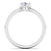Circle View of 30 Pointer Platinum Double Shank Diamond Solitaire Engagement Ring JL PT 7002