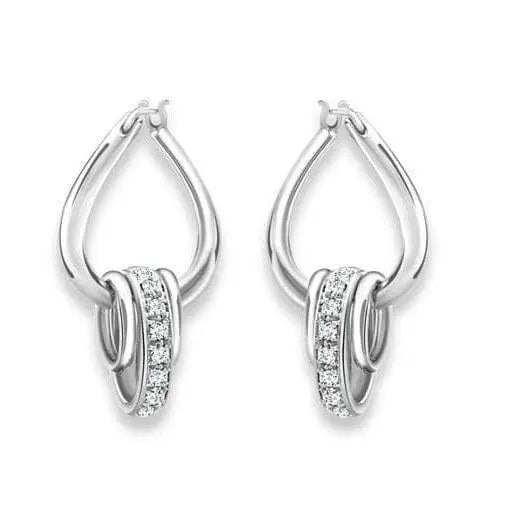 Platinum Earrings Bali Style SJ PTO E 117 - Suranas Jewelove
