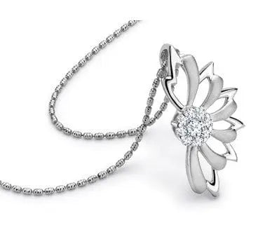 Platinum Earrings Flower Studs SJ PTO E 119 - Suranas Jewelove
 - 2