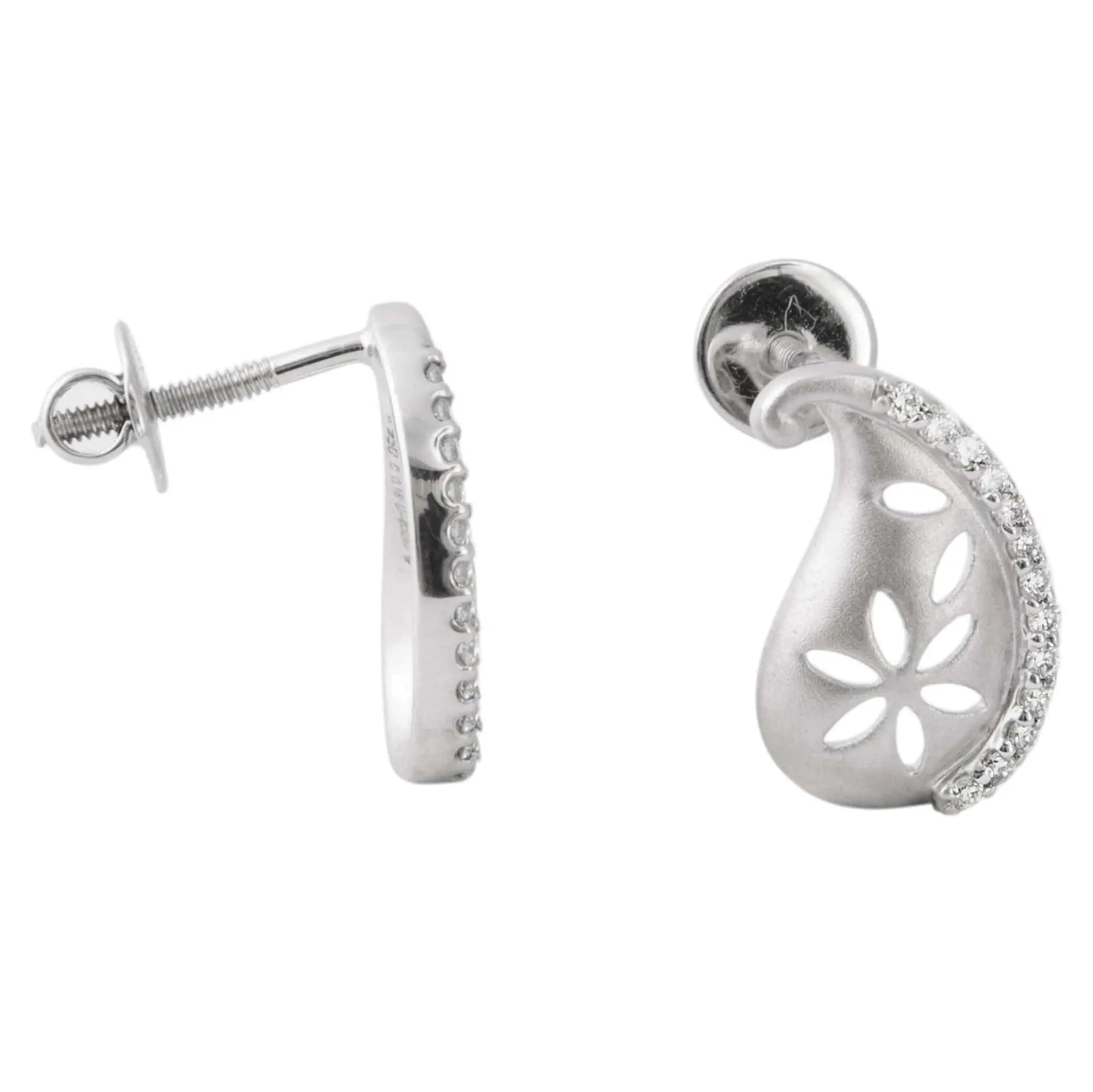 Svelte Platinum Stud Earrings Jewellery India Online  CaratLanecom