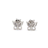 Front View of Platinum Earrings for Kids Butterfly Design JL PT E 163