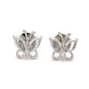 Front View of Platinum Earrings for Kids Butterfly Design JL PT E 163