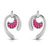 Jewelove™ Earrings Red Platinum Earrings for Women JL PT E NL8636
