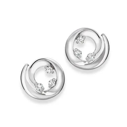 Platinum Earrings, The Circle of Life SJ PTO E 114 - Suranas Jewelove
 - 1