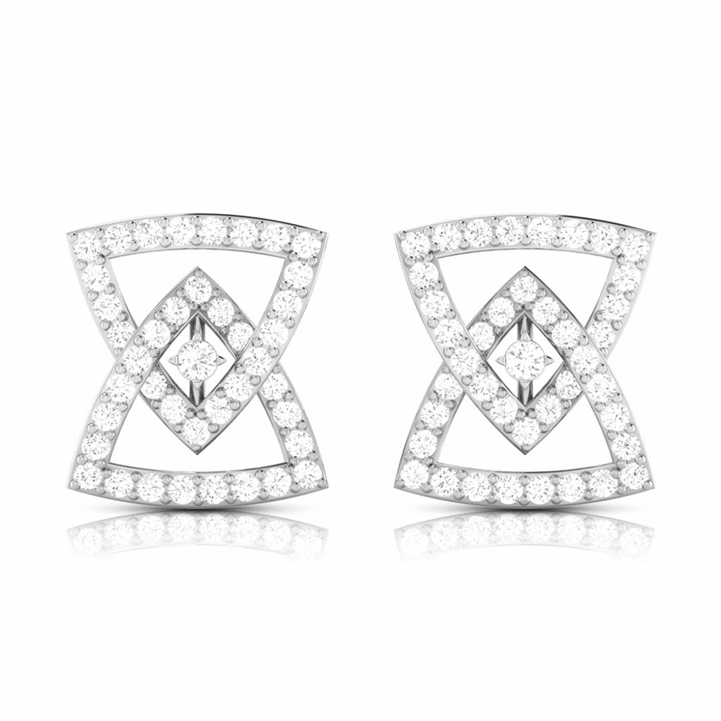 Jewelove™ Earrings SI IJ Platinum Earrings with Diamonds fir Women JL PT E ST 2013