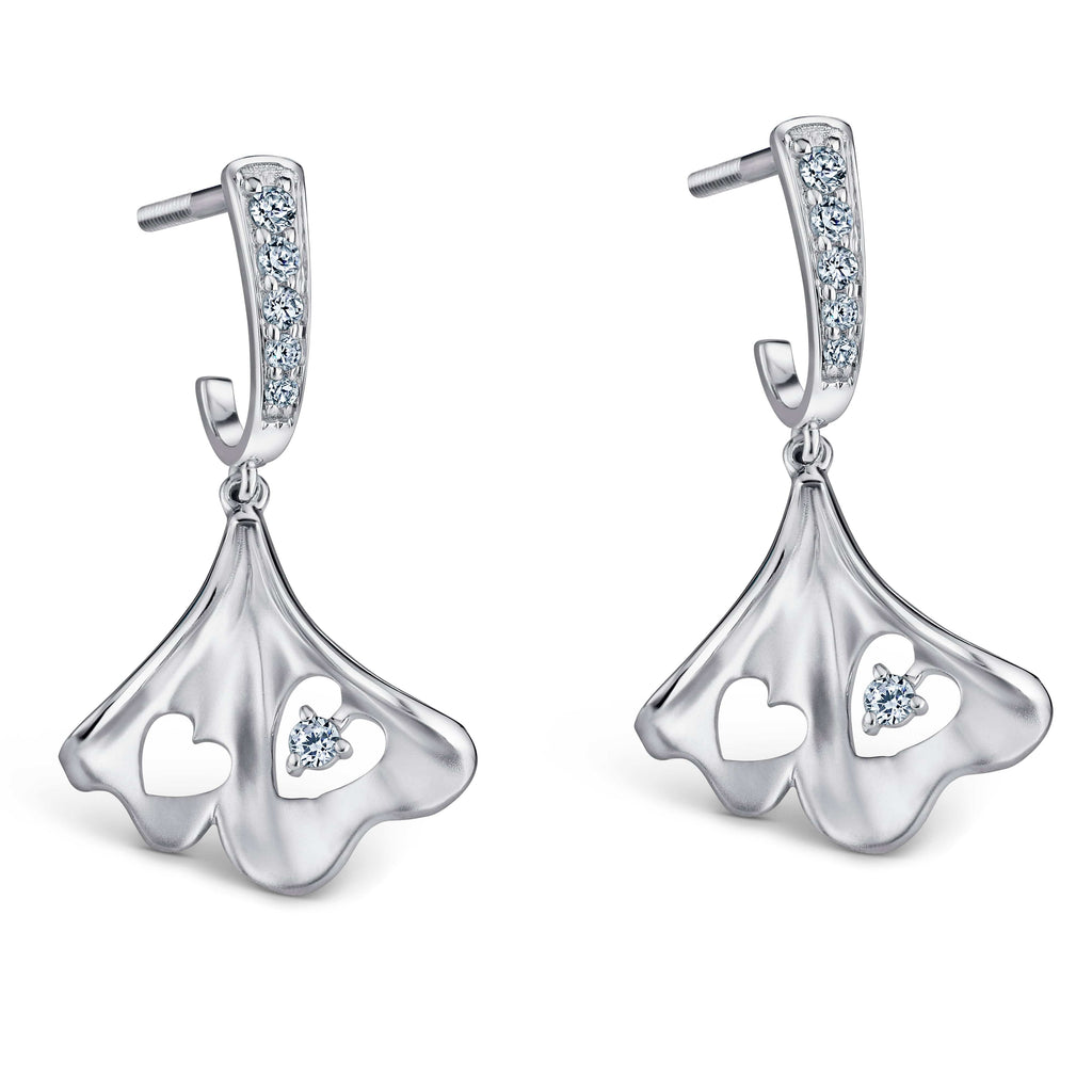 Jewelove™ Earrings SI IJ Platinum Earrings with Diamonds for Women JL PT E 222