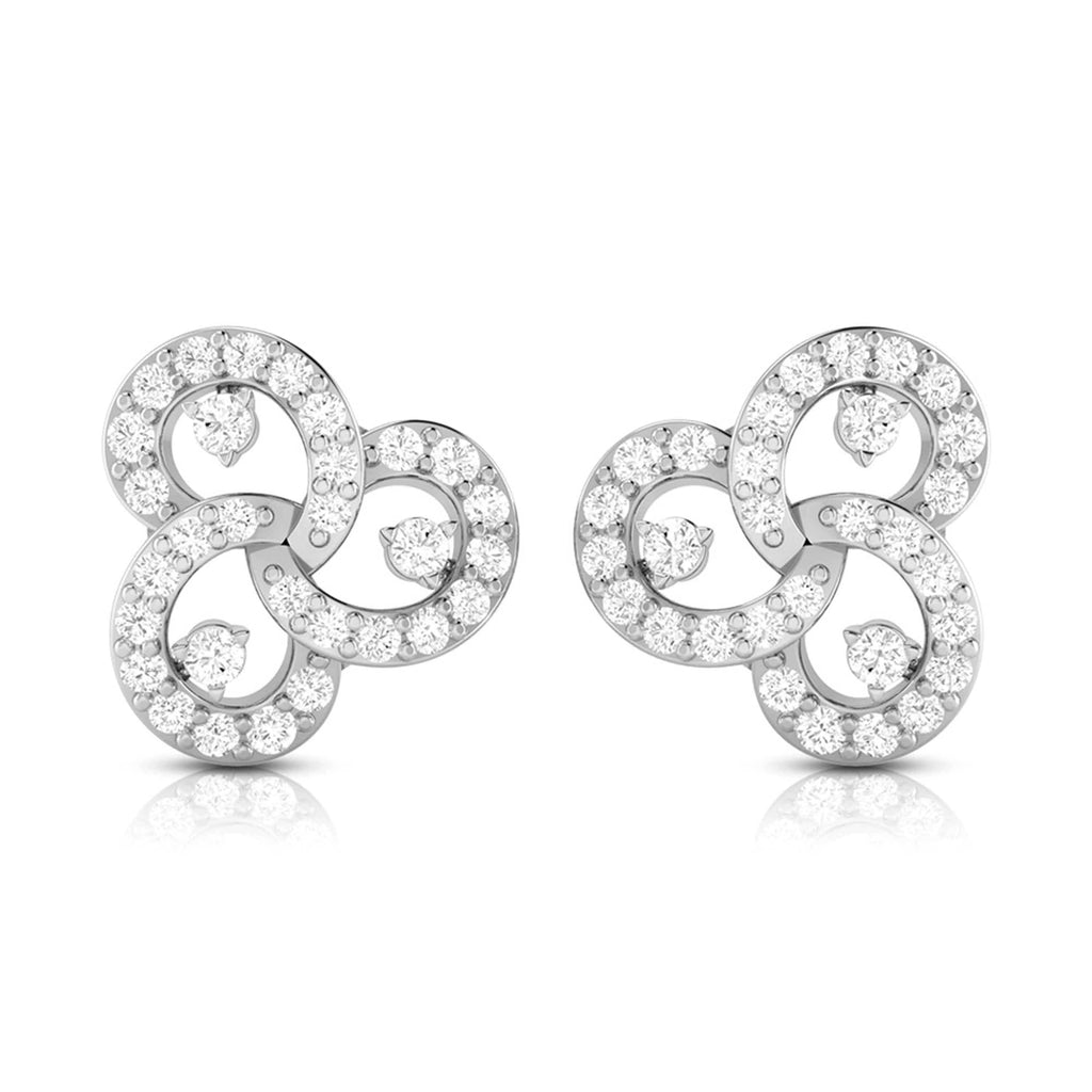 Jewelove™ Earrings SI IJ Platinum Earrings with Diamonds for Women JL PT E ST 2016