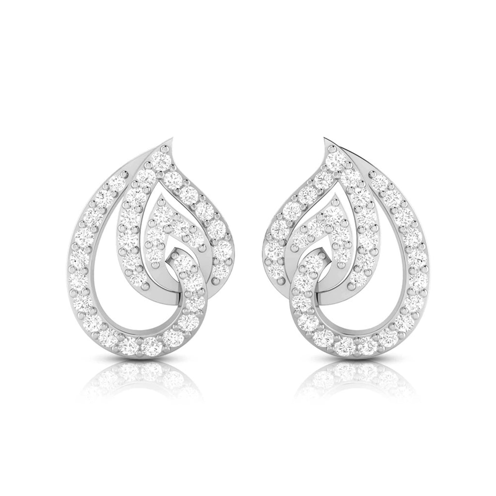 Jewelove™ Earrings SI IJ Platinum Earrings with Diamonds for Women JL PT E ST 2017