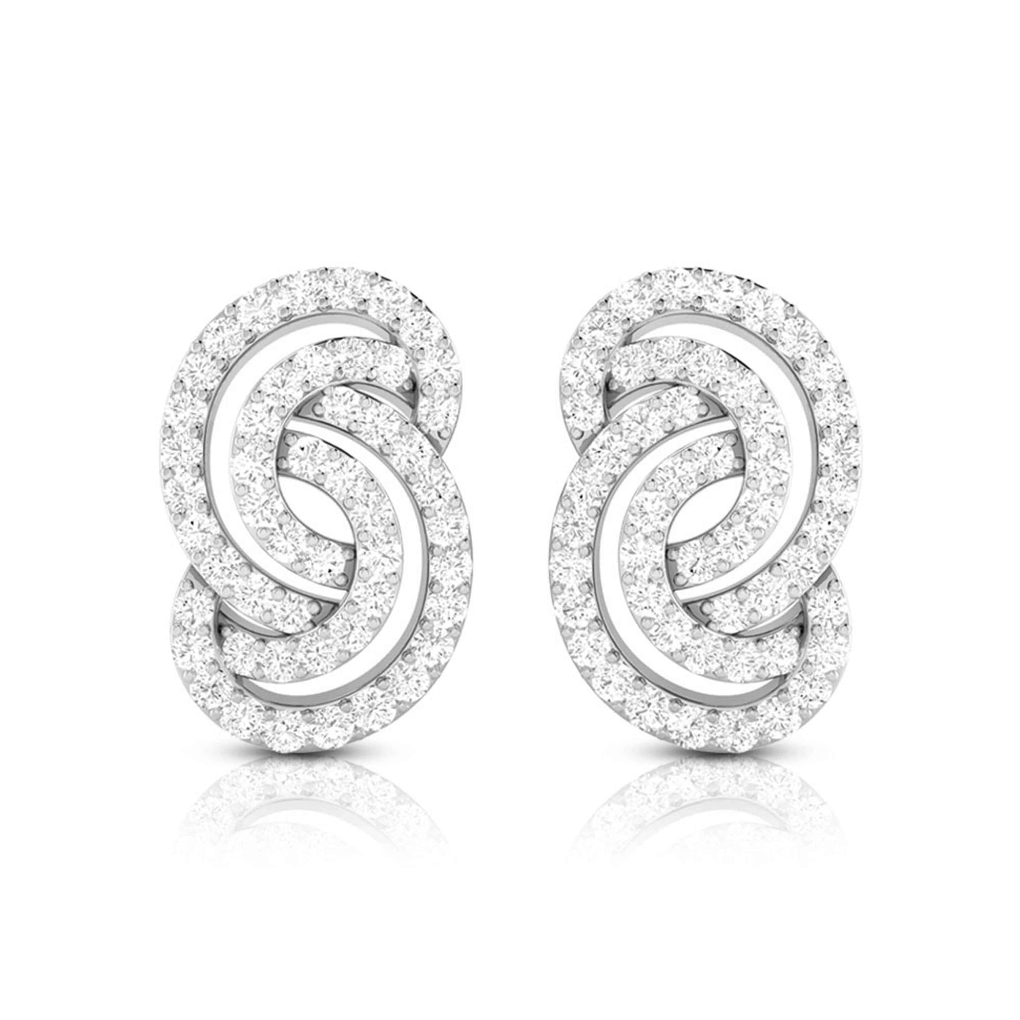 Jewelove™ Earrings Platinum Earrings with Diamonds for Women JL PT E ST 2020