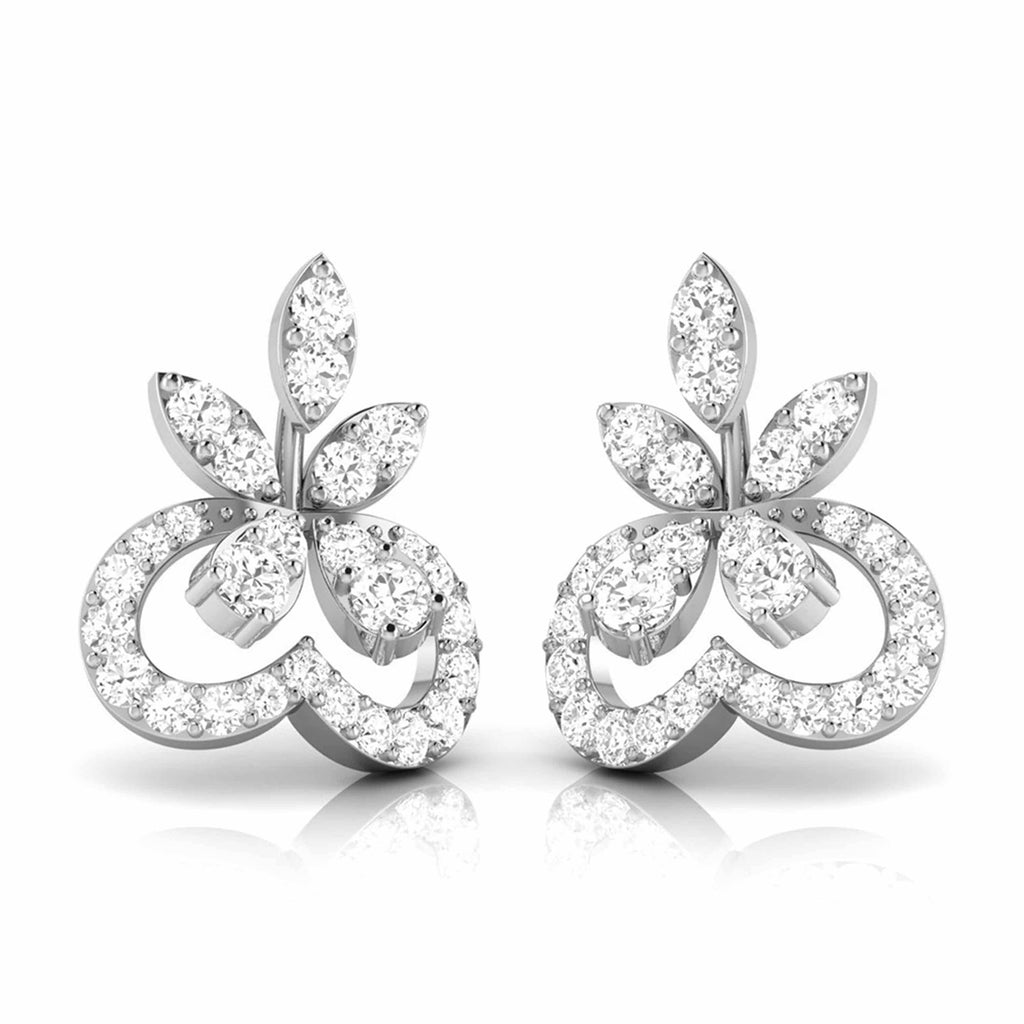 Jewelove™ Earrings SI IJ Platinum Earrings with Diamonds JL PT E ST 2214