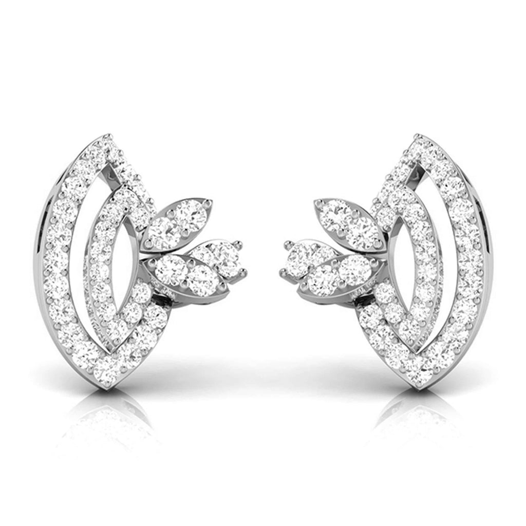 Jewelove™ Earrings SI IJ Platinum Earrings with Diamonds JL PT E ST 2215