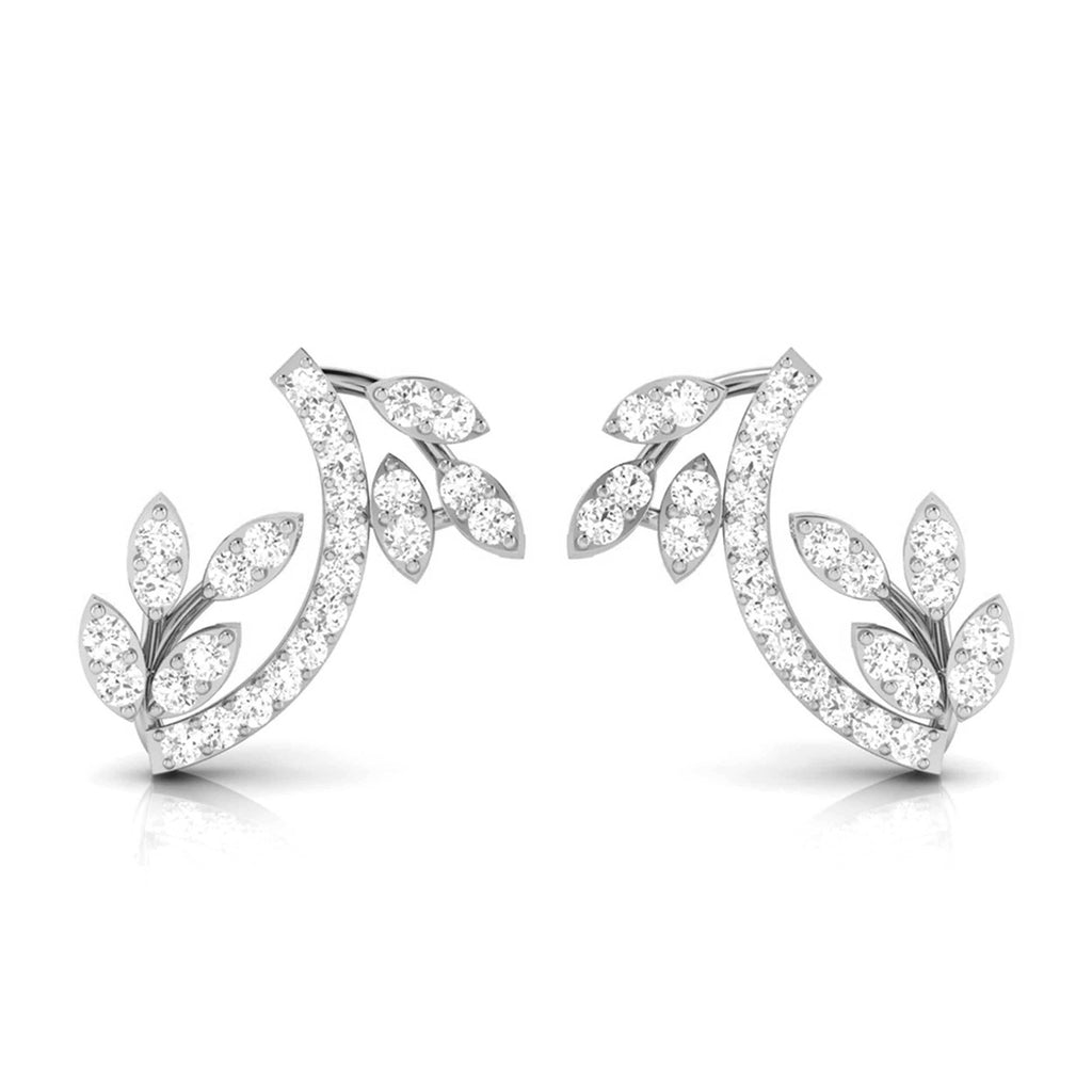 Jewelove™ Earrings SI IJ Platinum Earrings with Diamonds JL PT E ST 2216