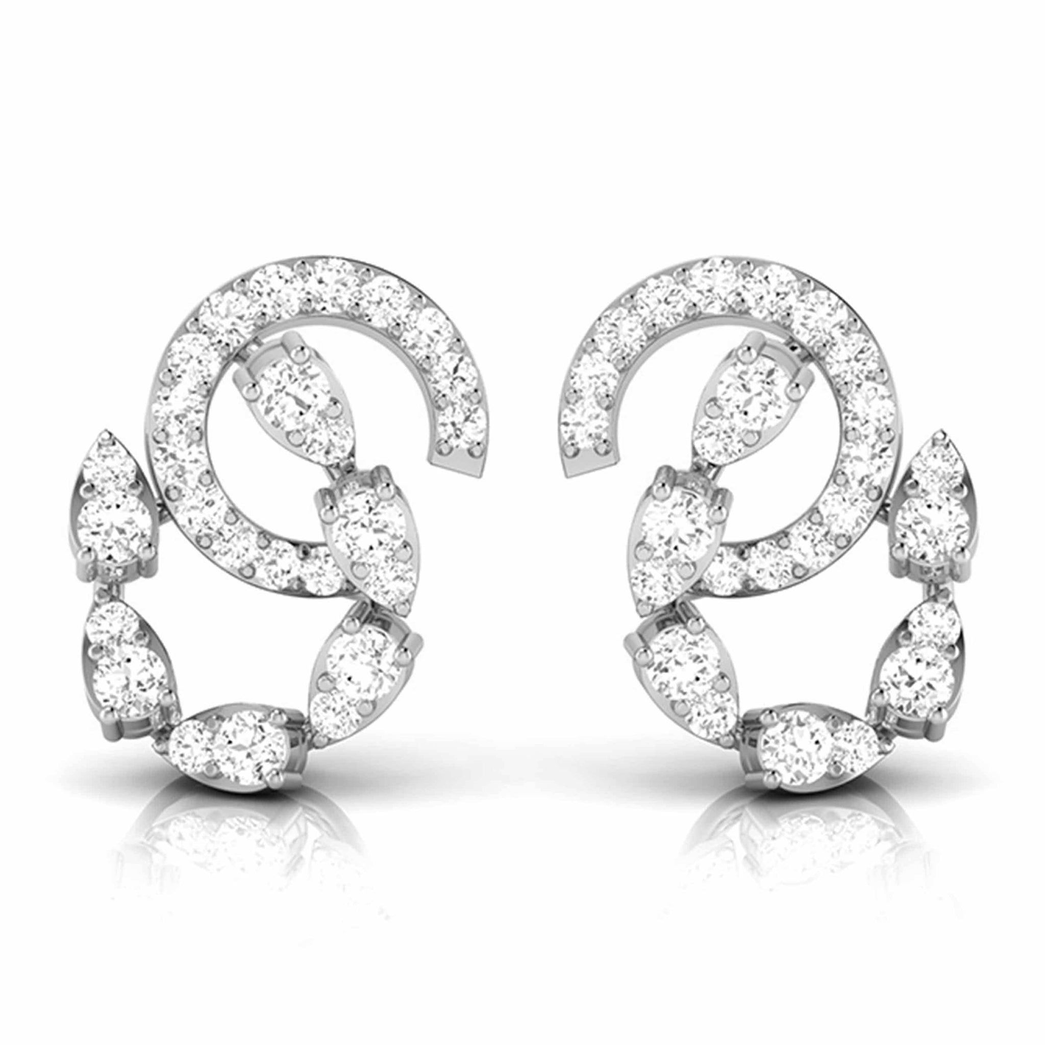 Jewelove™ Earrings Platinum Earrings with Diamonds JL PT E ST 2218