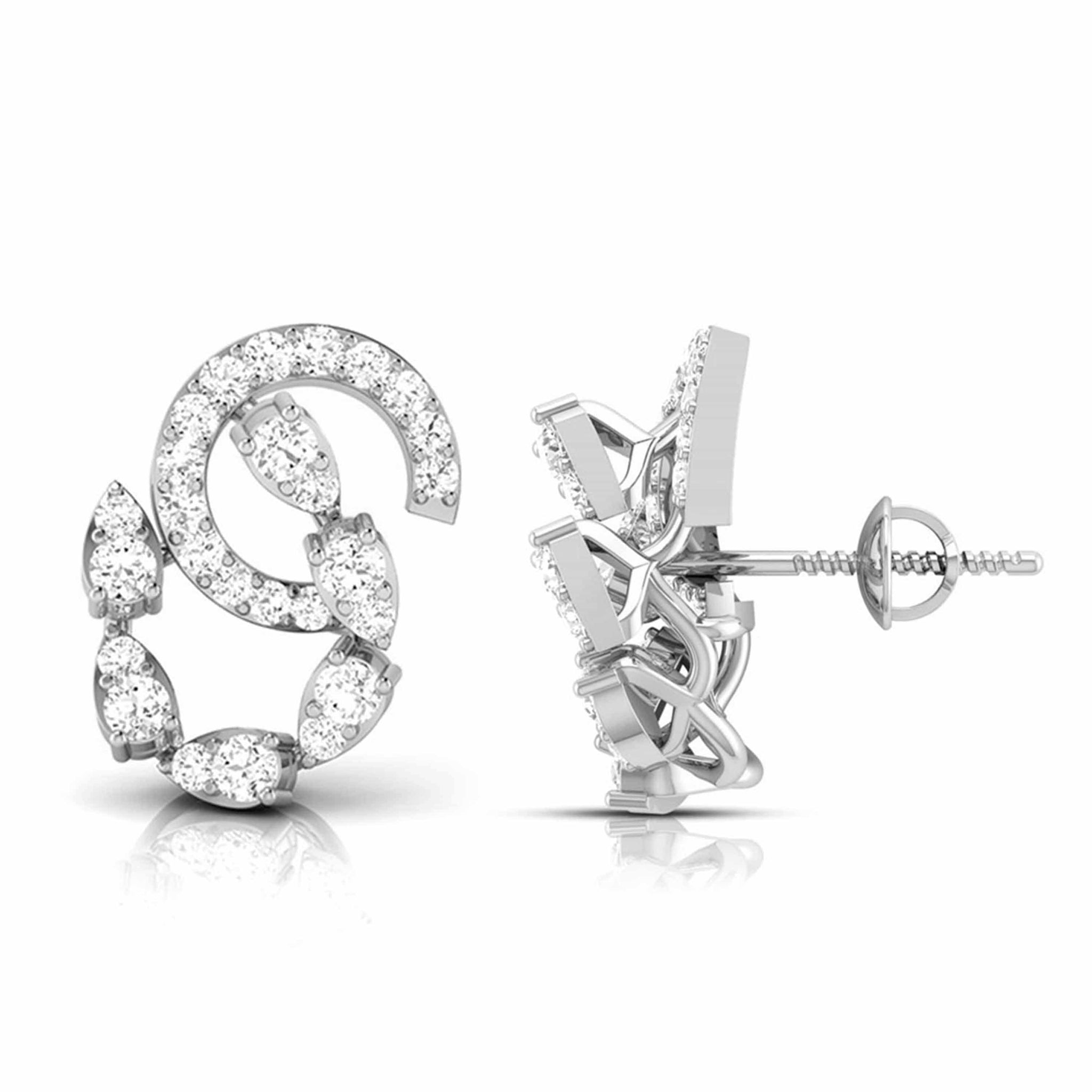 Jewelove™ Earrings Platinum Earrings with Diamonds JL PT E ST 2218
