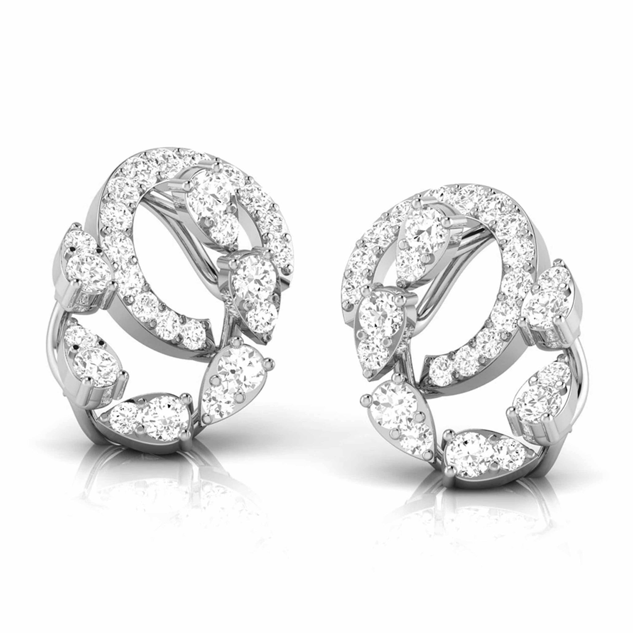 Jewelove™ Earrings Platinum Earrings with Diamonds JL PT E ST 2218