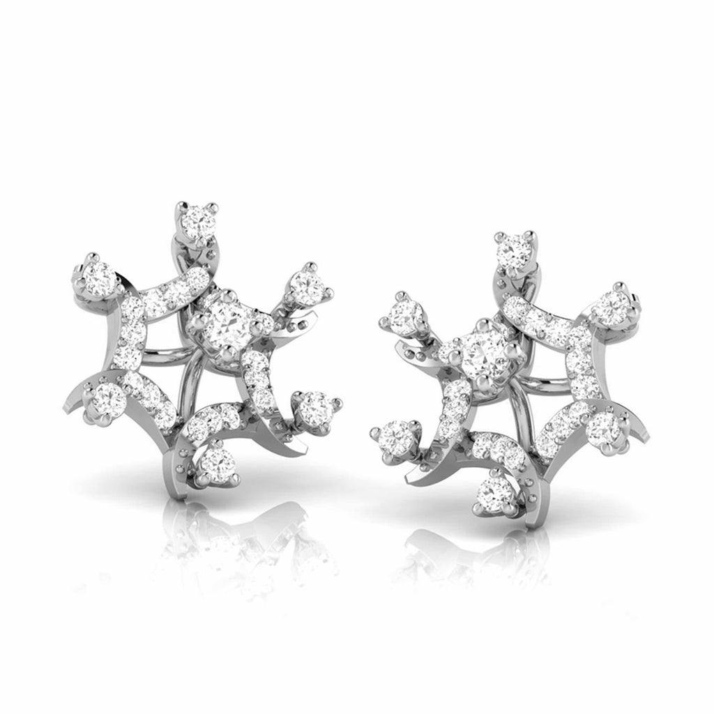 Jewelove™ Earrings SI IJ Platinum Earrings with Diamonds JL PT E ST 2221