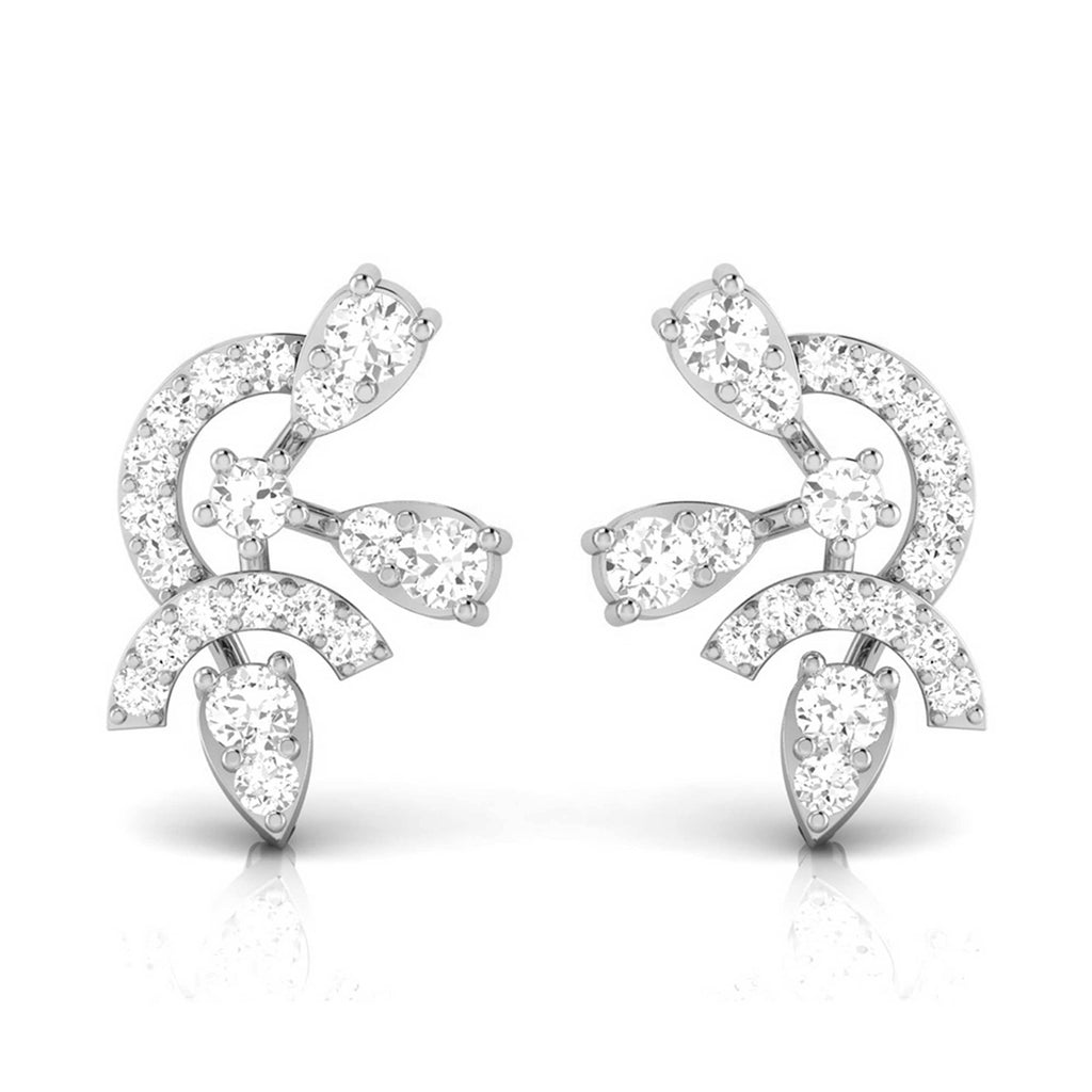 Jewelove™ Earrings SI IJ Platinum Earrings with Diamonds JL PT E ST 2223