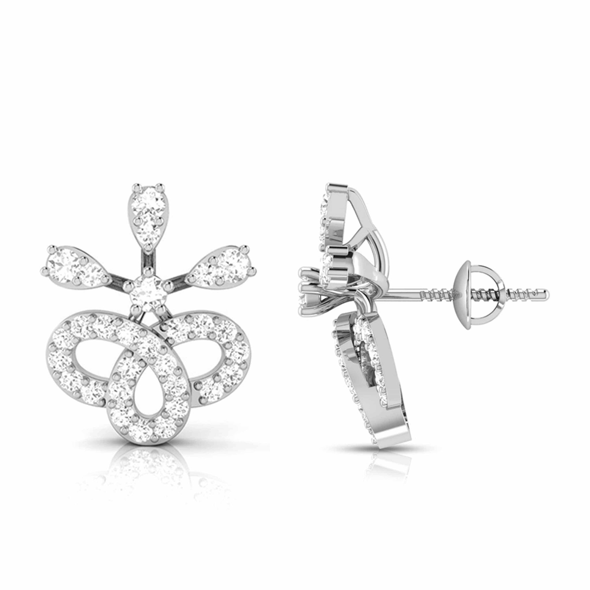 Jewelove™ Earrings Platinum Earrings with Diamonds JL PT E ST 2226