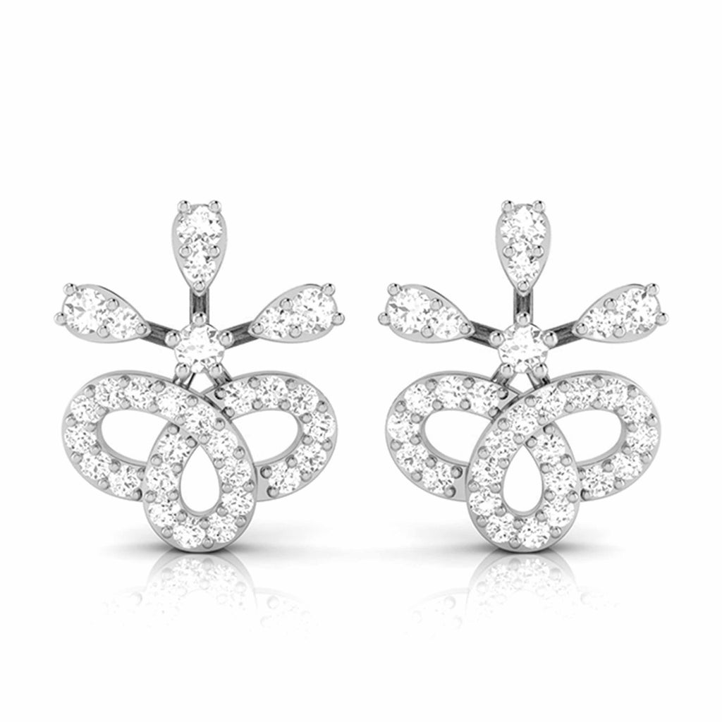 Jewelove™ Earrings SI IJ Platinum Earrings with Diamonds JL PT E ST 2226