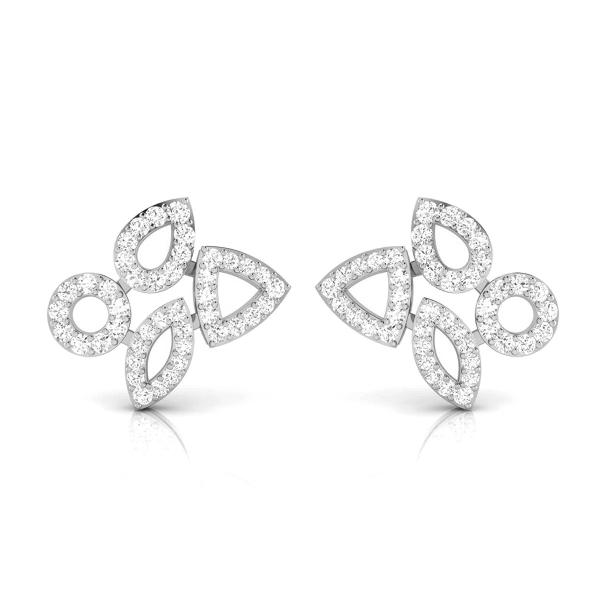 Jewelove™ Earrings Platinum Earrings with Diamonds JL PT E ST 2227