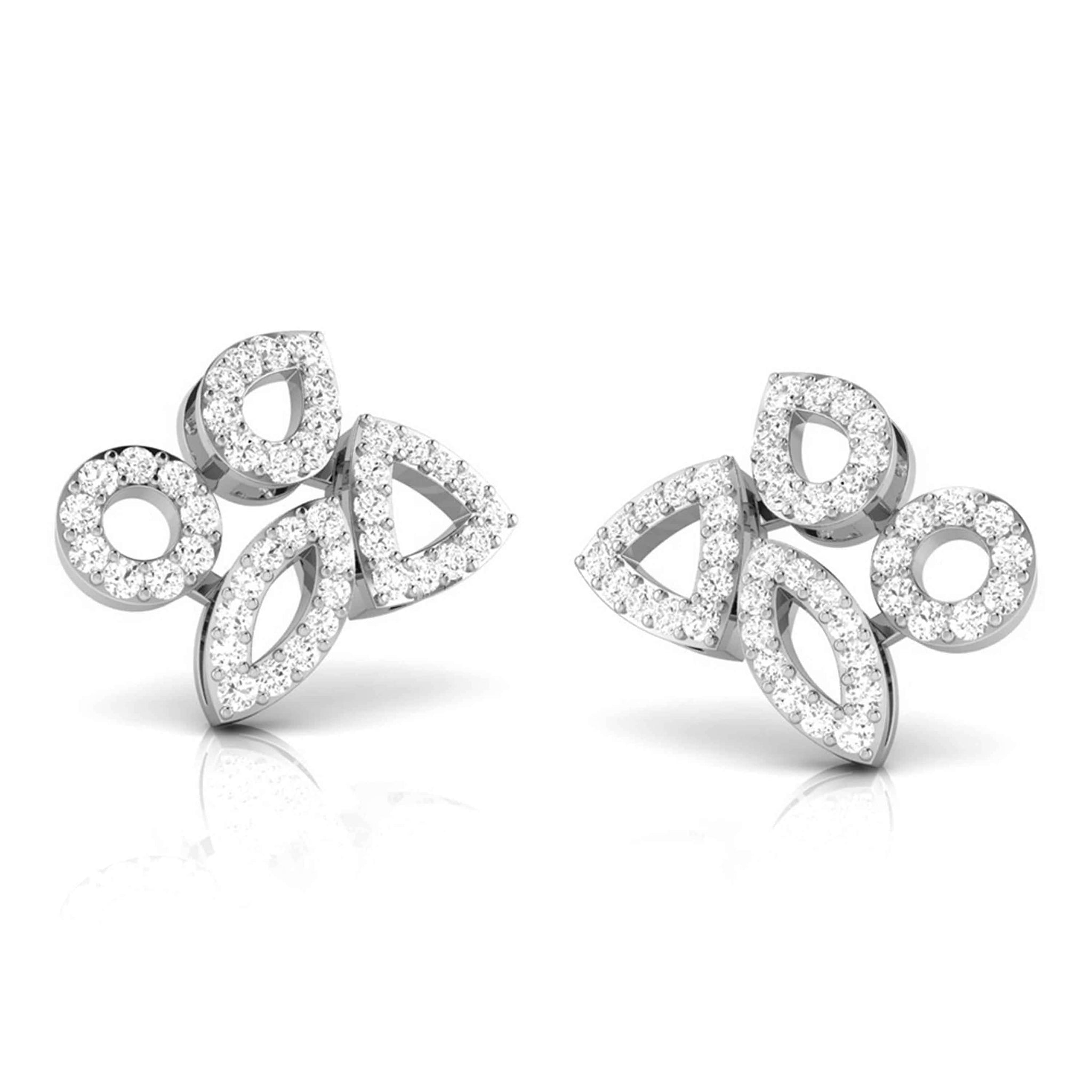 Jewelove™ Earrings Platinum Earrings with Diamonds JL PT E ST 2227