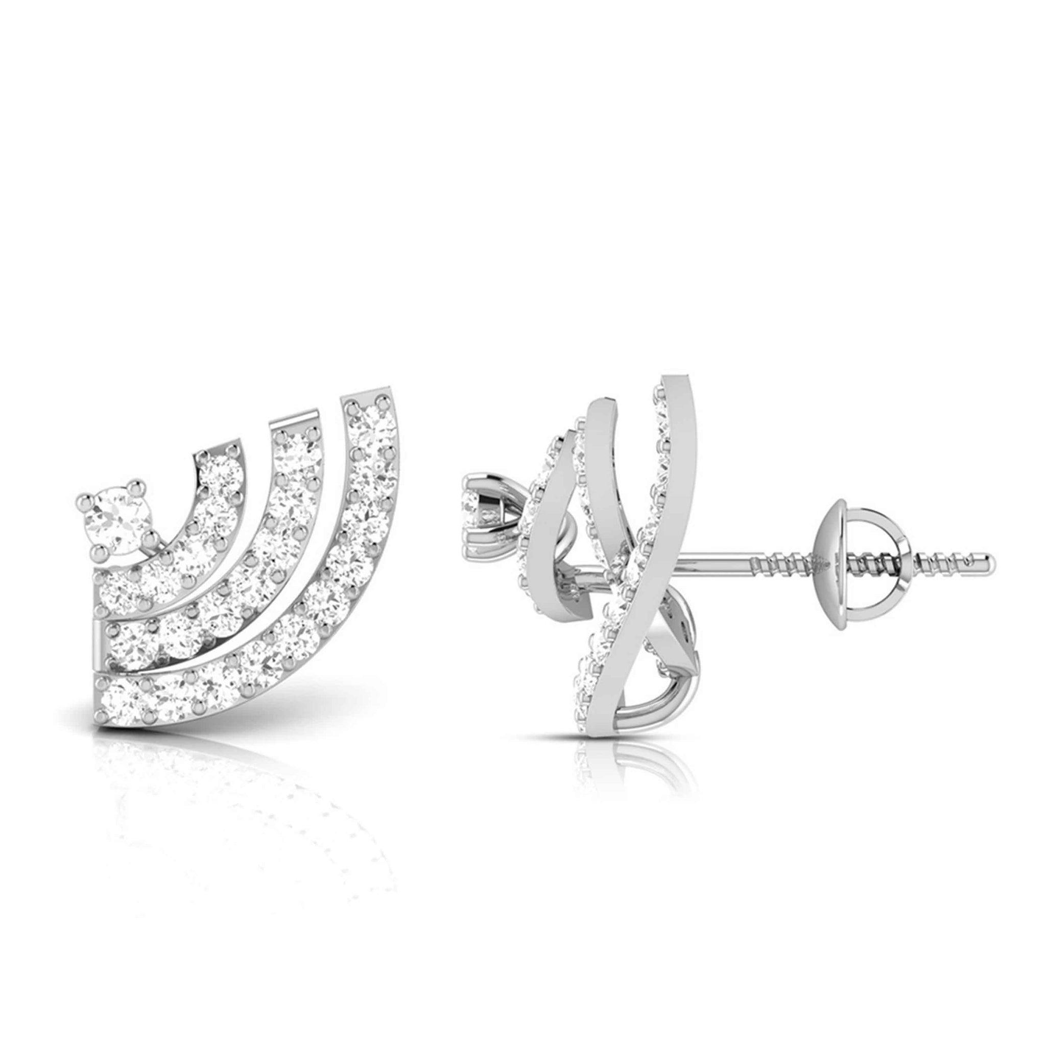 Jewelove™ Earrings Platinum Earrings with Diamonds JL PT E ST 2229