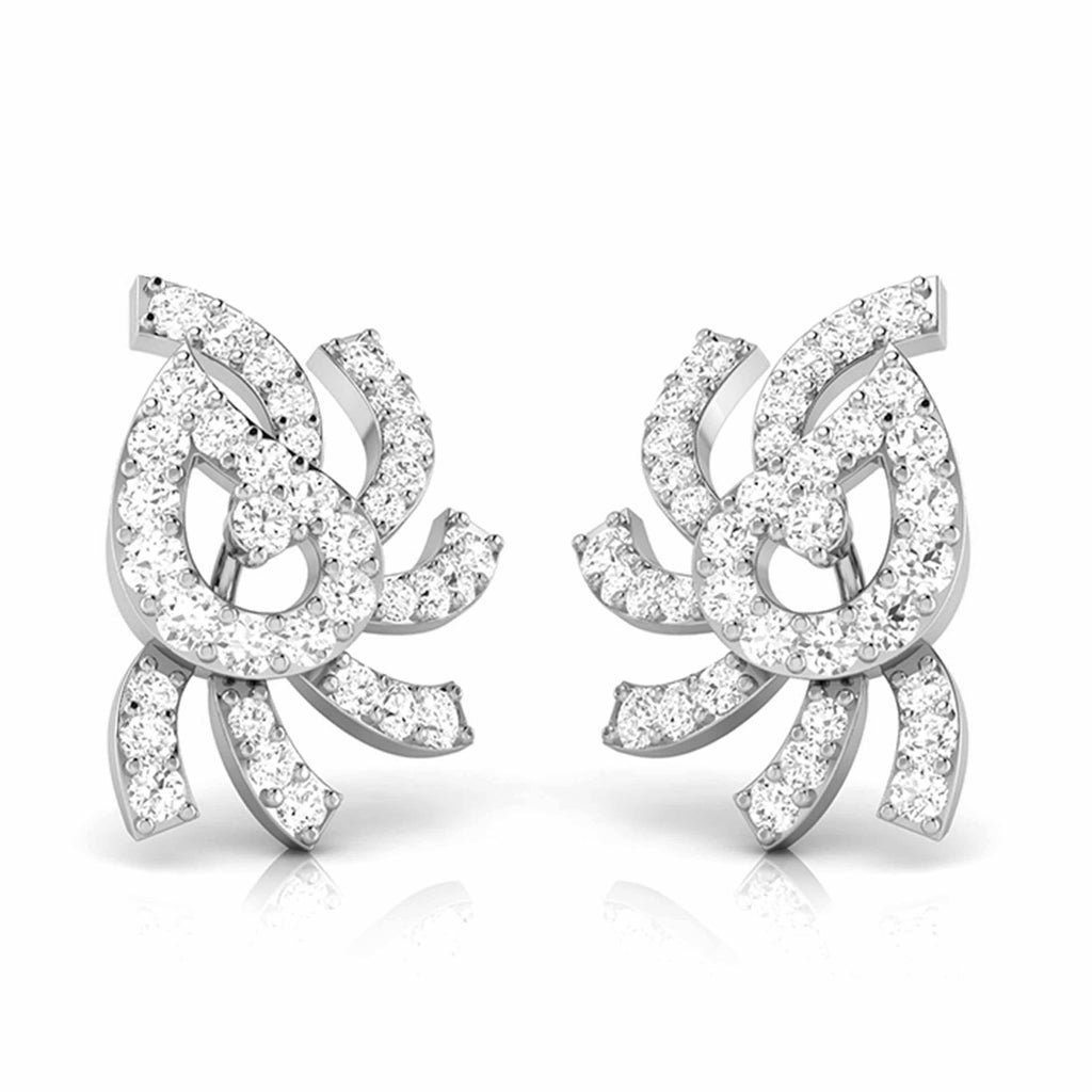Jewelove™ Earrings SI IJ Platinum Earrings with Diamonds JL PT E ST 2230