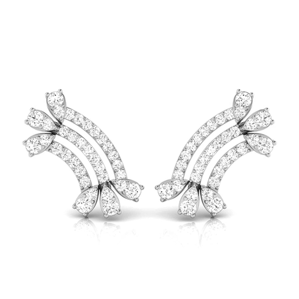 Jewelove™ Earrings SI IJ Platinum Earrings with Diamonds JL PT E ST 2232